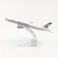 Yalinda Etihad Airways B777 16cm model airplane kits child Birthday gift toys plane models