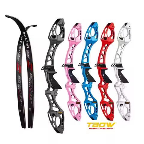JUNXING H8 Recurve Bow 25 Inches Bow Riser Aluminum F Interface 20-40 Lbs Limbs for Right Hand Arche
