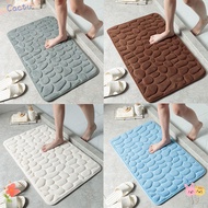 CACTU Bath Mat Washable Carpets Bathtub Non-slip Cobblestone Embossed