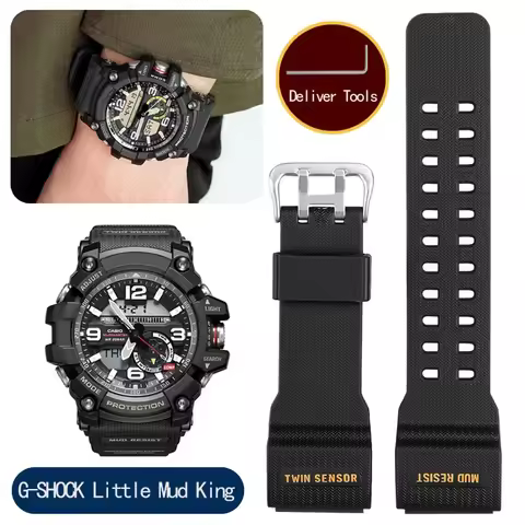 Silicone Rubber Watch Strap for Casio GG1000 G-Shock GG-1000 GNG-100 GSG-100 Sport Resin Band Replac