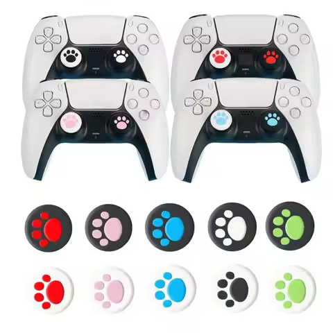 20pcs Silicone Analog Thumb Stick Grips Caps for PS4 PS5 Controller Sticks Cap Skin for XBOX one 360