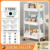 【hot sell】2/3/4/5 Layer Trolley Cart Organizer Storage Shelf Moving Rack  Organizer with Wheels and Handle Utility Rolling Cart for Home-Layer Kitchen Bathroom Trolley For Room