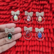 MATA H0885 Glass eye chin brooch, contemporary hijab accessories