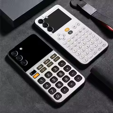 Calculator Pattern Retro Soft Back Phone Cover Case for Samsung Galaxy A07 A05 Note 20 Ultra 9 10 A0