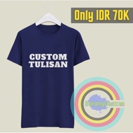 Custom T-shirts with Words, Screen Printed T-shirts, SML XL 2XL 3XL Navybiru