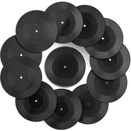 Facmogu 12PCS Blank Vinyl Records, 7 Inch Fake Vinyl Records Decor for Wall Aesthetic, Vintage Blank