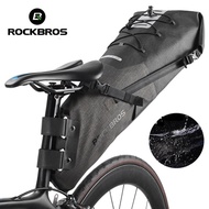 ROCKBROS Bike Bag Waterproof Reflective 10L Large Capacity Saddle Bag Cycling Foldable Tail Rear Bag