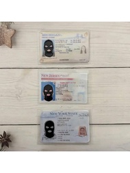 10ชิ้น/แพ็ค ที่ใส่บัตร PVC แบบจางๆ, ปกพลาสติกใสสำหรับบัตรประจำตัวและใบขับขี่, ซองพลาสติกแนวตั้งแข็ง 