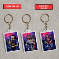 Beli 4 Gratis 1 Gantungan Kunci Sepak Bola Klub Barcelona Messi Yamal Lewandoski Untuk Kunci Motor /