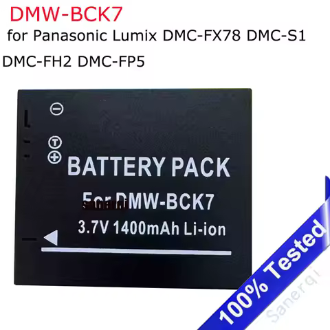 1400mAh DMW-BCK7E DMW-BCK7 NCA-YN101J NCA-YN101H Camera Battery for Panasonic Lumix DMC-FX78 DMC-S1 