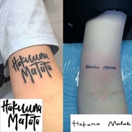 Hakuna Matata草本纹身贴高级感防水持久刺青色仿真甜酷20251030