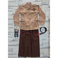 Long girl elementary school scout uniform for grades 1-6