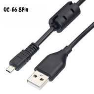 8PIN UC-E6 Universal USB Data Cable for Nikon, Canon, Fuji, Sony, Panasonic Cameras (1 Meter)