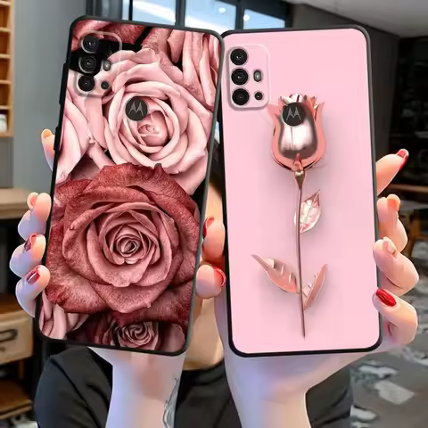 Love Rose Gold Style Phone Case for Motorola Moto G31 G32 G200 G52 G72 G30 G51 G71 5G G22 G50 G82 G8