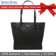 Michael Kors Handbag In Gift Box Tote Shoulder Bag Carmen Large Saffiano Tote Bag Black # 35S2GNMT3L