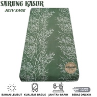 Zippered Foam Mattress Cover 90X200 120X200 160X200 180X200 Jeju Sage Motif