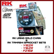 415 RK COMBO RK URING TAMASHII 415 Y15ZR Y16ZR Y15ZRV2 Carbon Steel Black Sprocket Sets Siap with ra