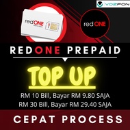 redONE Prepaid Mobile Top UP / redONE Tambah Nilai  ( Dapat Diskaun dan Cepat Process) - 🔥 Ada Video Ajar Cara Beli 🔥