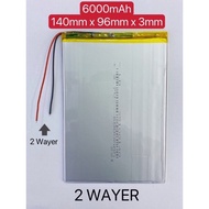 6000mAh 140mm x 96mm x 3mm 2 & 3 Wayer Tablet Battery Bateri Tab Cina 6000 mAh