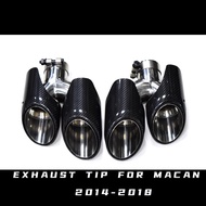 1 Pair Carbon Fiber Exhaust Tip For Porsche Macan 2014-2018 Exhaust Pipe Muffler Tailpipe Exhaust System Nozzle