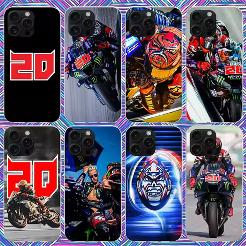 Fabio Quartararo Moto NO.20 Phone Case For iPhone 17 Air 16 15 Pro Max 14 Plus 13 Mini 12 11 Cover 7