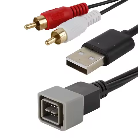 Car Radio USB Adapter USB Port Input Retention Cable for Nissan