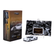 Tarmac Works 1/64 Koenigsegg CC850 White with Tarmac Cards Combo Set