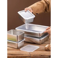 304 Stainless Steel With Lid Food Container*