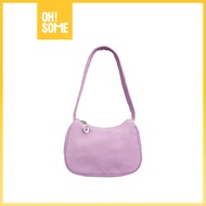 OHSOME  MJK Tas Shoulder Bag Wanita Nilon Nylon Underarm Bag White Purple Pink