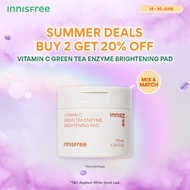 [14 JUNE - 30 JUNE | BUY 2 GET 20% OFF] INNISFREE Vitamin C Green Tea Enzyme Brightening Pad | Rapid