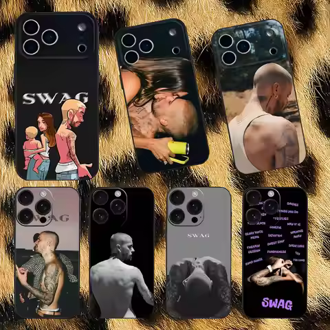 SWAG J-Justin B-Bieber Phone Case For iPhone 17,16,15,14,13,12,Pro,Max,Plus,E,SE4,Air,Mini Black Sof