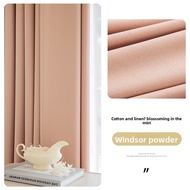 Thickened Cotton Linen Curtains Bedroom Blackout Double-Sided Customizable for Entire House H2.7- 4m