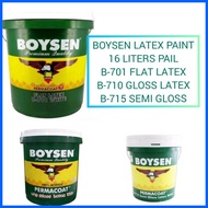 ◵ ✆ ▩ Boysen Permacoat Latex Pail 16L Acrylic 16 liters Semi Gloss Flat Latex Gloss Latex 701 715 7