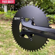PASS QUEST Round Road Bike Chain Crankshaft Closed disk 110BCD 58T Narrow Wide Chainring For R2000 R