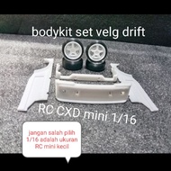 Small size 1/16 RC mini CXD drift rim set bodykit RC Drift Car RC Car