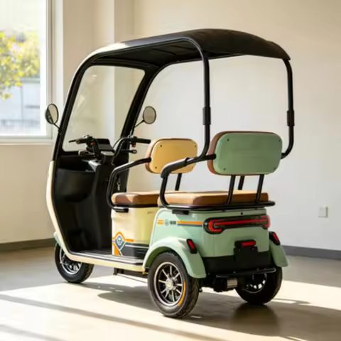 Wholesale High-quality Closed Electric Tricycle with Luxury Canopy, for Urban Delivery, Heavy Load a