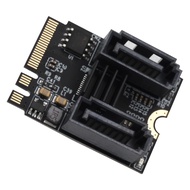 COMeap M.2 to SATA Adapter A+E Key to Dual Ports SATA 3.0 Converter Hard Drive Expansion Card with 6