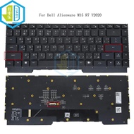 AR Arabic RGB backlit keyboard For Dell Alienware M15 R7 Y2020 PK13VQ62B02 202313C0013 V212925AS1 0J