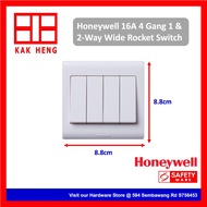 Honeywell 4 Gang 16A Wide Rocker Switch 1 Way & 2 Way