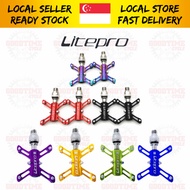 Litepro Ultralight Butterfly Quick Release Pedal Sealed Bearing QR Bicycle Pedals Foldable Bike Accessories