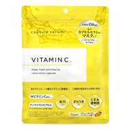 【Direct from Japan】 CAPSULE SERUM Vitamin C Face Mask, 7 Sheets, Reduces Pores, Reduces Dullness, a
