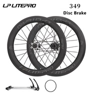 LP Litepro AERO S42 Ultra Light Wheels 40MM Rim For Folding Bike 20 inch Wheel Set 406 451 Straight Pull Hub Disc Brake Wheelset Compatible with 8/9/10/11 Speed