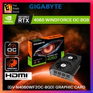 GIGABYTE GRAPHIC CARD GeForce RTX 4060 WINDFORCE OC 8GB GDDR6 (GV-N4060WF2OC-8GD 1.0) - 3YEARS WARRA