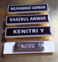 PAPAN NAMA / NAME TAG AKRILIK MENGGUNAKAN PENITI / MAGNET / NAME TAG / PIN / PIN NAMA / PIN PNS / PI