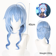 Wig Ganyu Genshin 45cm Wig Genshin Ganyu Wig Kualitas Tinggi