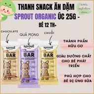 (Australian Bill date 27) Sprout Australian organic weaning bar 25g sugar-free - Vegan certified - f
