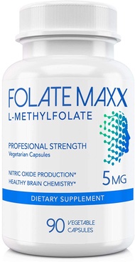FolateMaxx L-Methylfolate 5 mg 90 Capsules Professional Active Folate Non-GMO, Gluten Free Methyl Fo