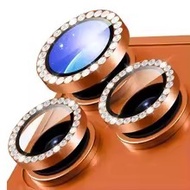 R - Diamond CameraRing iphone 17 17PRO 17PROMAX Tempered Glass Camera Lens Protector 1 SET Metal Rin