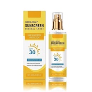 Hair and Scalp Sunscreen Spray SPF 30 - UV Protection for Scalp & Hair, Prevents Color Fade & Drynes