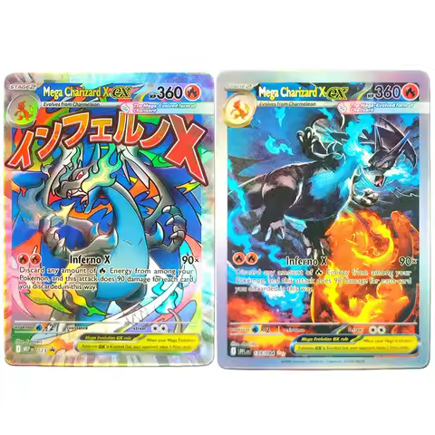 DIY PTCG English PFL Card Inferno X Mega Charizard X EX MEP 023 125/094 Trading Card Game